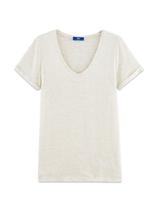 Tee-Shirt Femme Col V Blanc