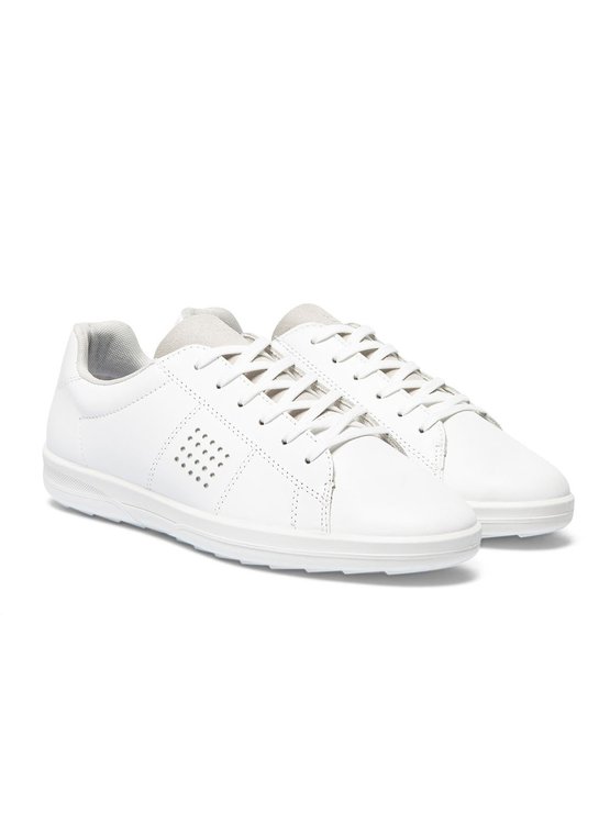 Baskets Homme Made in France Dessus Cuir Blanc
