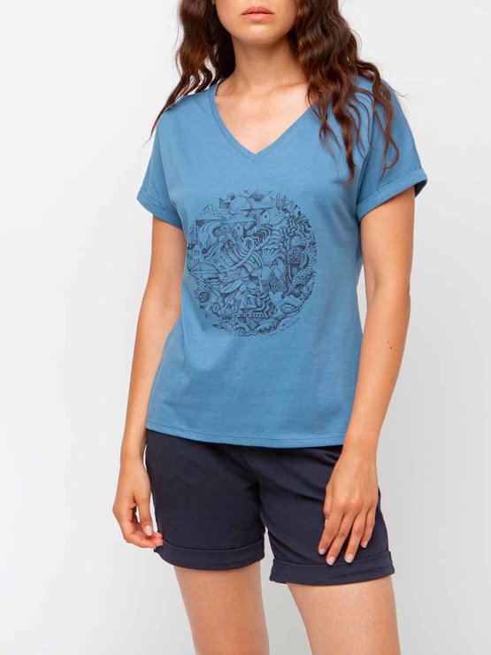 Tee Shirt Femme Print Exclusif Coton Biologique Baltique