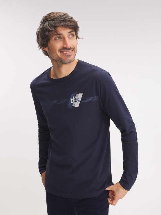 Tee Shirt Homme Manches Longues Marine