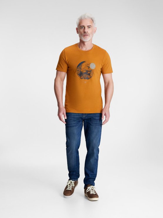 Tee-Shirt Homme Motif Exclusif Coton Bio Marron