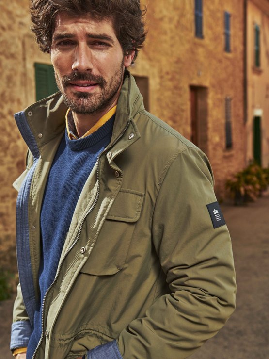 Veste saharienne homme discount kaki