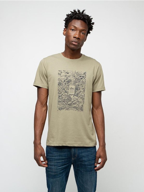 Tee Shirt Homme Print Exclusif COton Bio Lichen