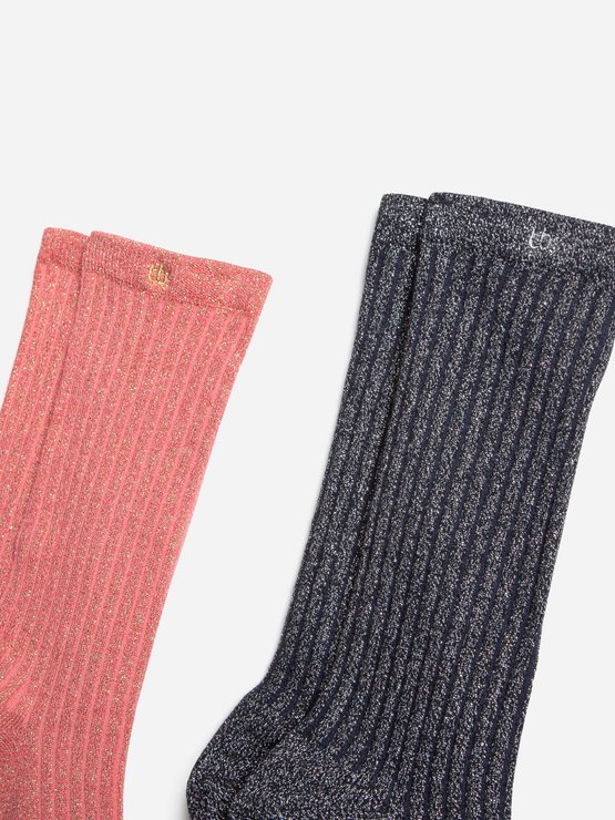 Lot de 2 paires de chaussettes unisexes fabriquées en France