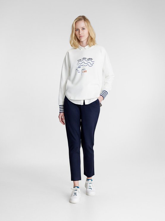 Sweat Femme Eco-Conçu Blanc Sweat Femme Eco-Conçu Blanc