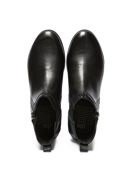 Boots Plates Femme Cuir Noir