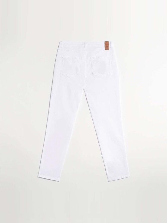 Pantalon Femme 7/8 Coton Biologique Blanc