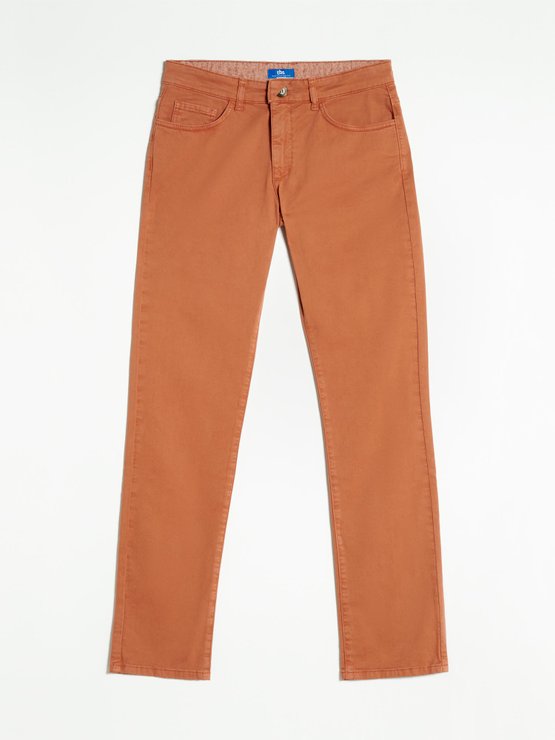 Pantalon Homme Coton Stretch Rouge