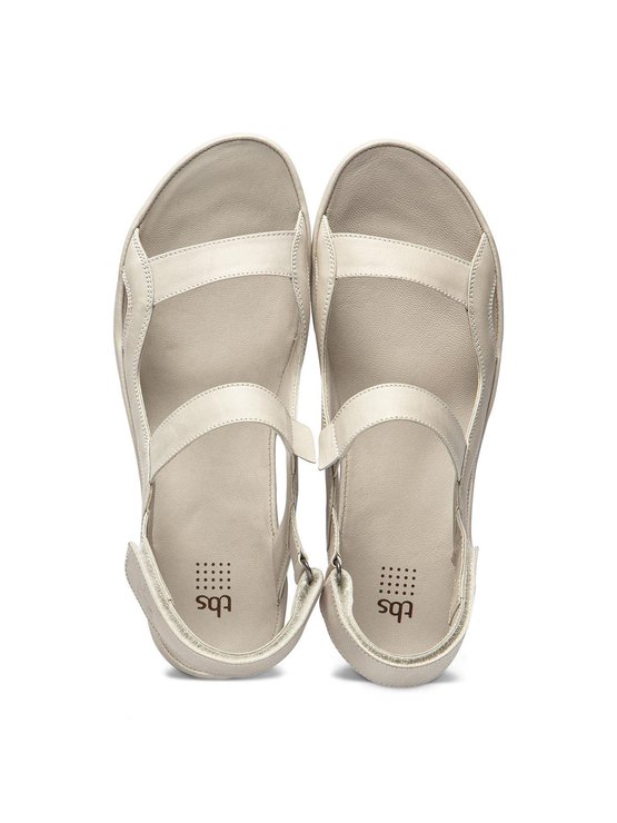 Sandales Compensées Femme Confort Cuir Blanc