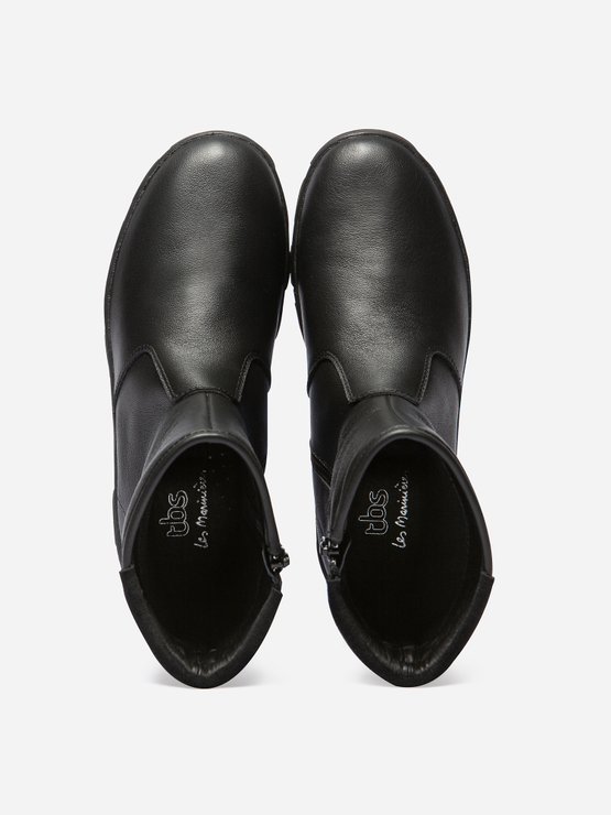 Boots Femme Confort Cuir Noir