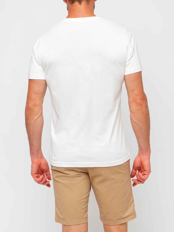 Tee-Shirt Homme A Motif Blanc