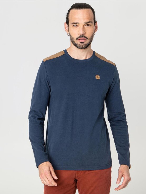 Tee-Shirt Homme Manches Longues Marine