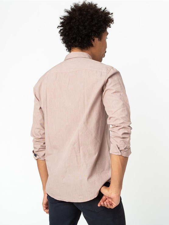 Chemise Homme Manches Longues Rose