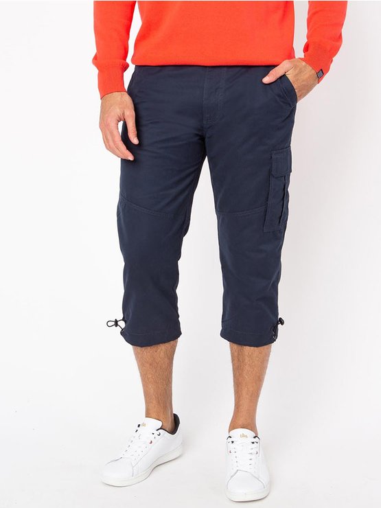 Pantacourt Homme Multipoches Marine