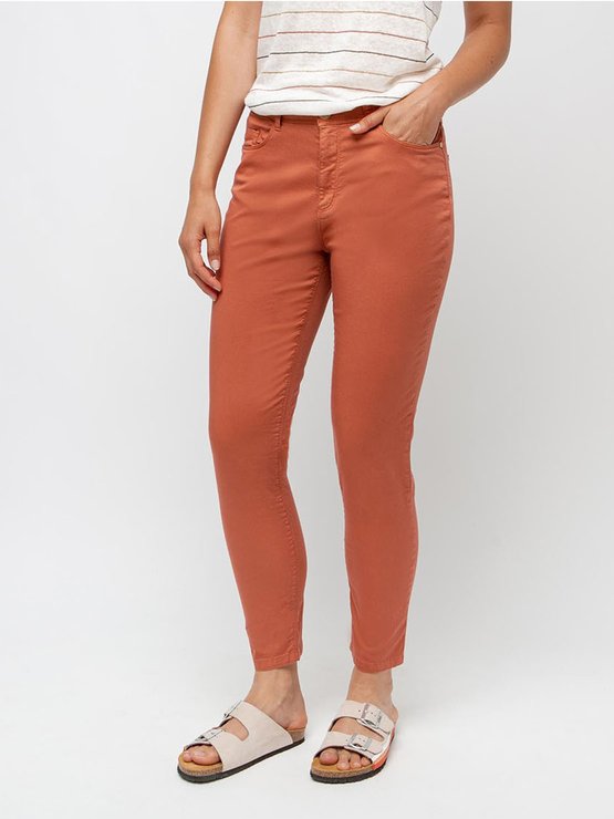 Pantalon Femme 7/8 Coton Biologique Orange