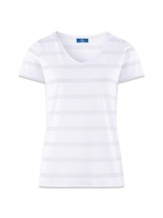 Tee Shirt Femme Col V Blanc