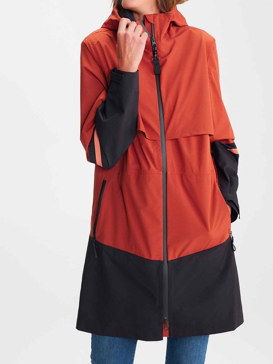 Veste Femme Imperméable Coupe-vent Mi-longue - Randonnée, Camping, Protection UV, Poches étanches