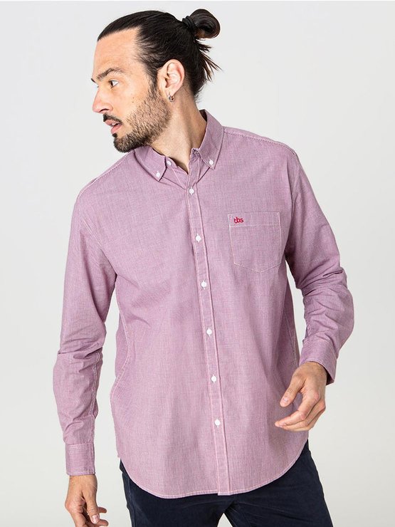Chemise Coupe Droite Rouge