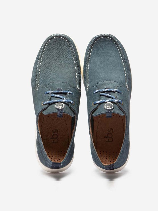 Chaussures Bateau Homme Confort Purefoam® Cuir Bleu