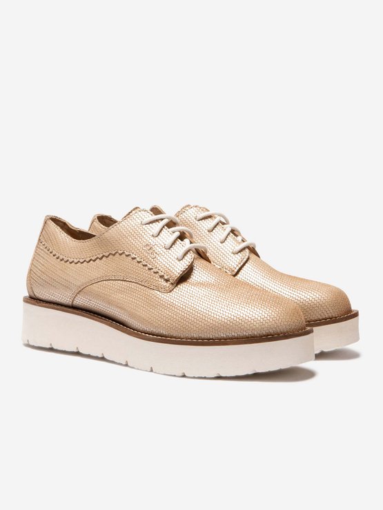 Derbies femme rose doré hotsell