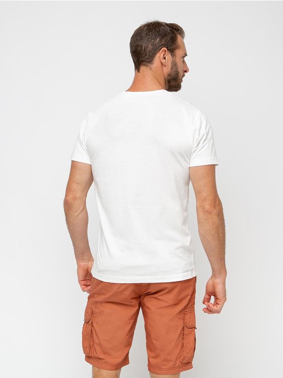 Tee Shirt Homme Print Exclusif Coton Biologique Blanc