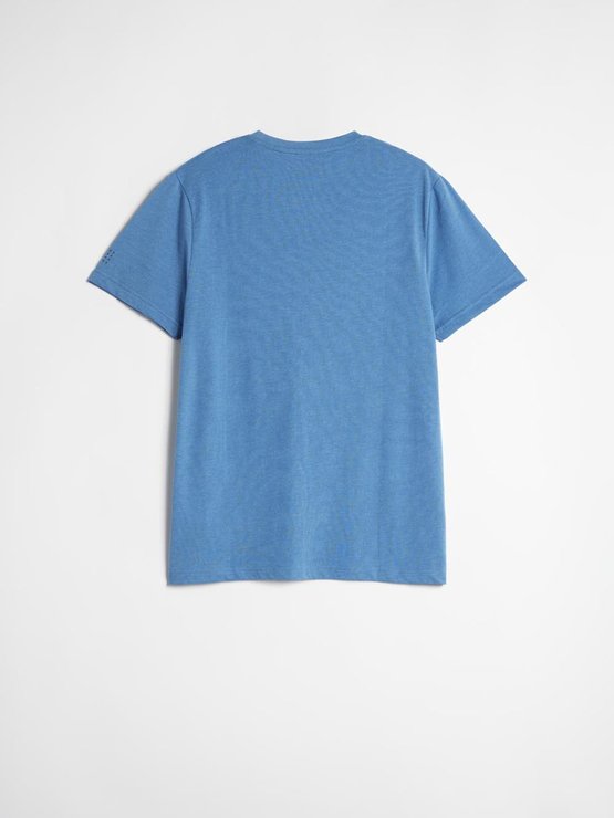 Tee Shirt Homme Mix-Matières Bleu
