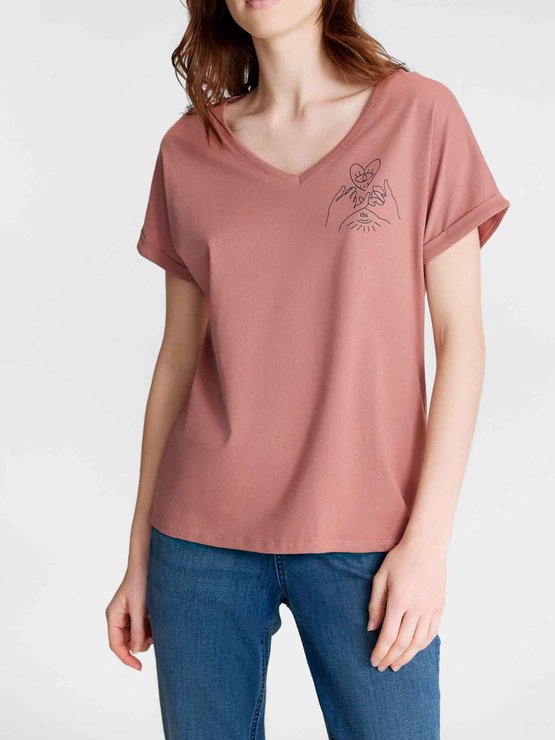 Tee-Shirt Femme Coton Biologique Marron