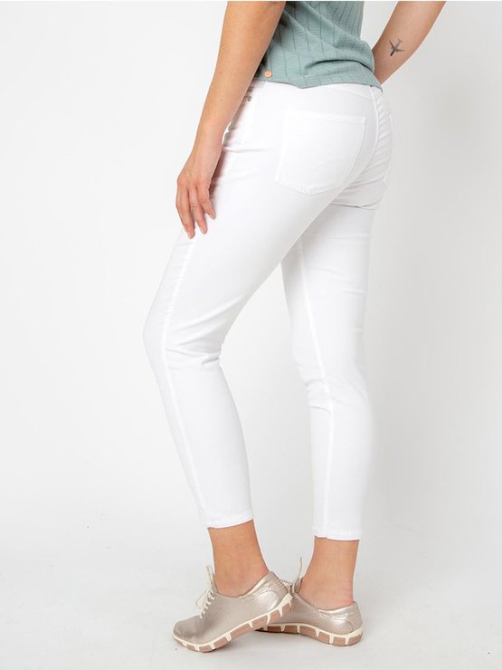 Pantalon Femme 7/8 Coton Bio Blanc
