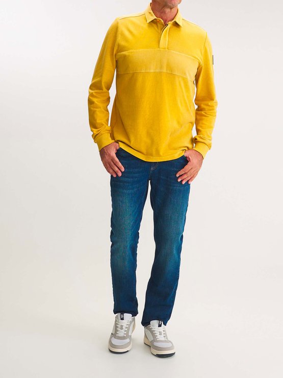 Polo Homme Manches Longues Jaune
